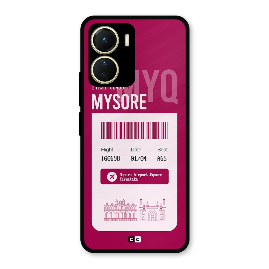 Mysore Boarding Pass Metal Back Case for Vivo Y56