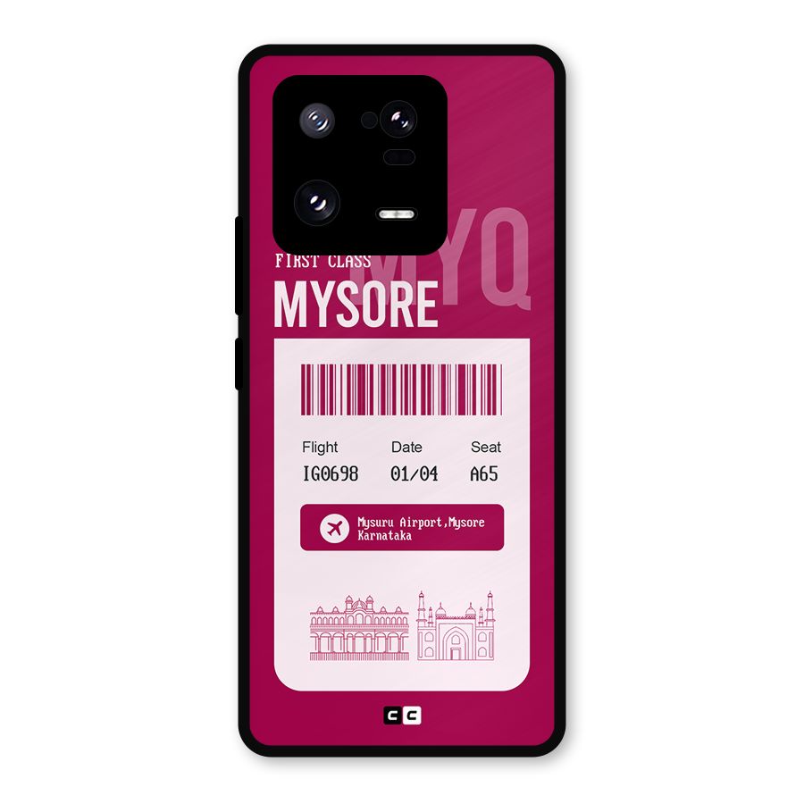Mysore Boarding Pass Metal Back Case for Xiaomi 13 Pro