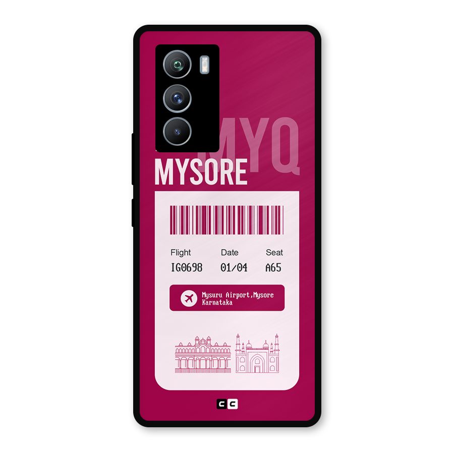 Mysore Boarding Pass Metal Back Case for iQOO 9 SE
