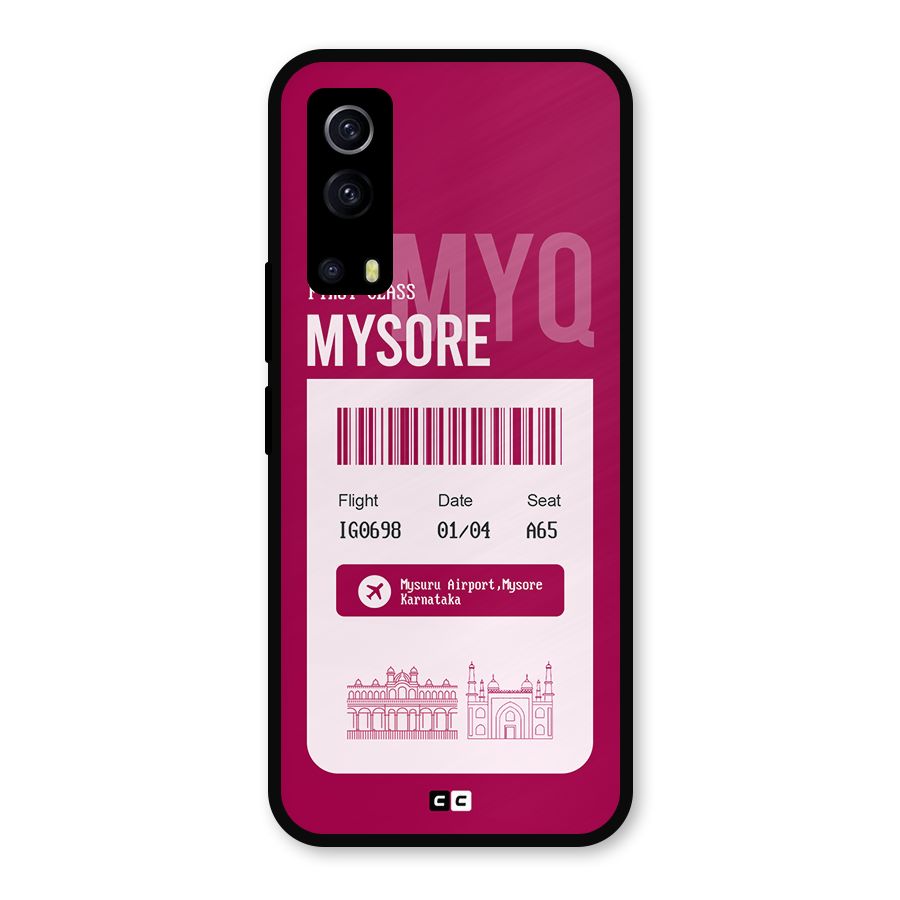 Mysore Boarding Pass Metal Back Case for iQOO Z3
