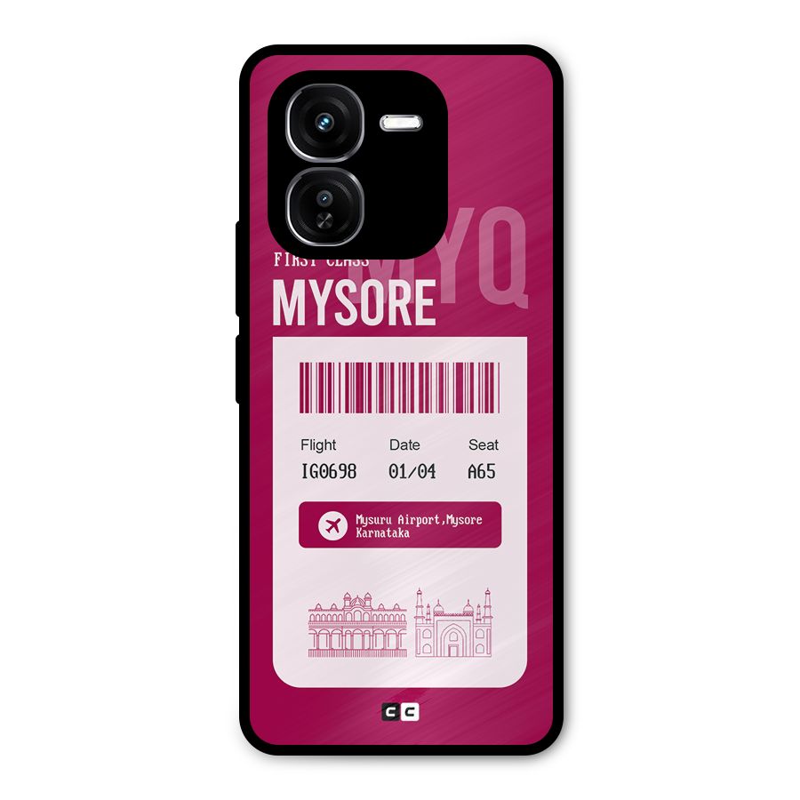 Mysore Boarding Pass Metal Back Case for iQOO Z9x