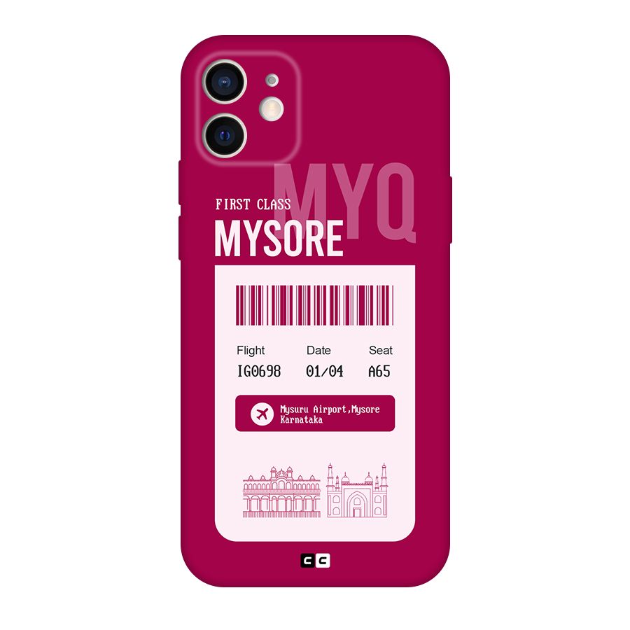 Mysore Boarding Pass Original Polycarbonate Back Case for iPhone 12