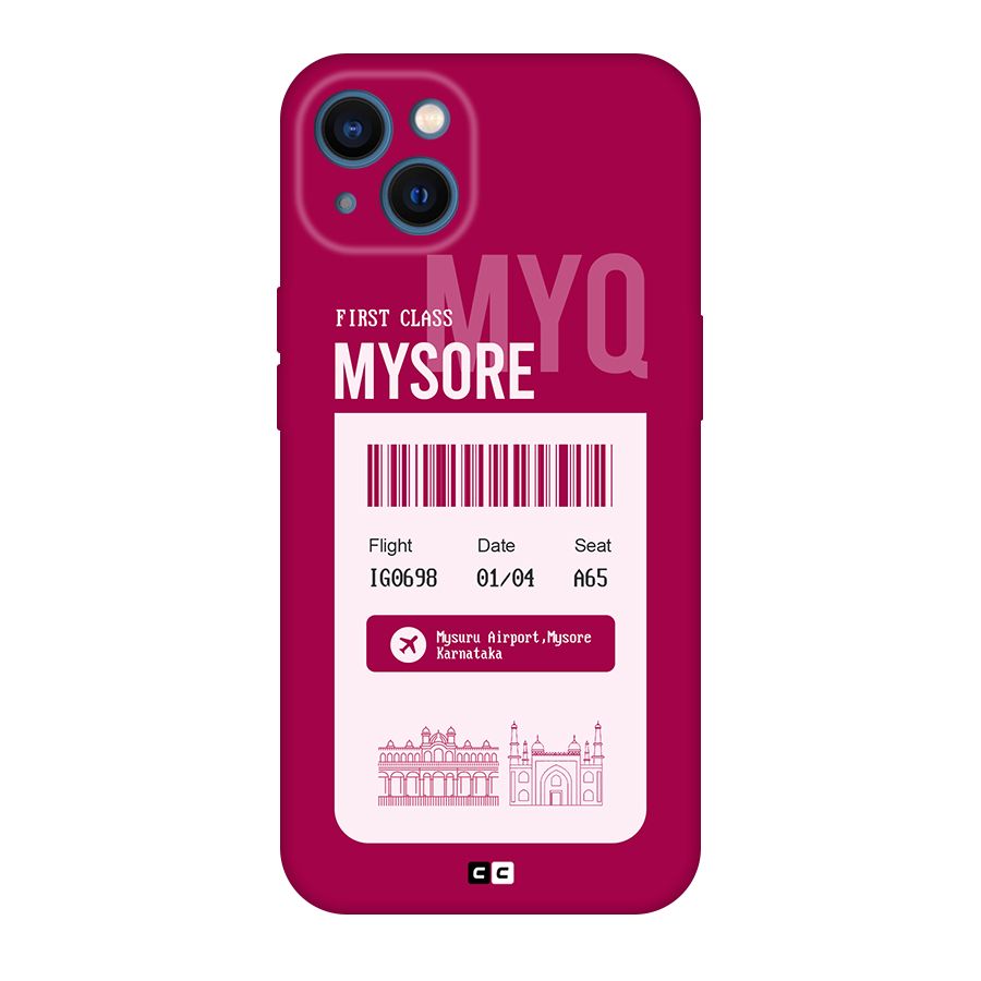 Mysore Boarding Pass Original Polycarbonate Back Case for iPhone 13