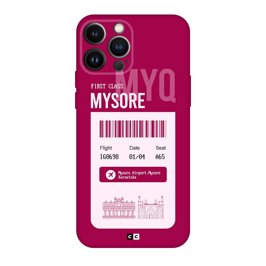 Mysore Boarding Pass Original Polycarbonate Back Case for iPhone 13 Pro Max