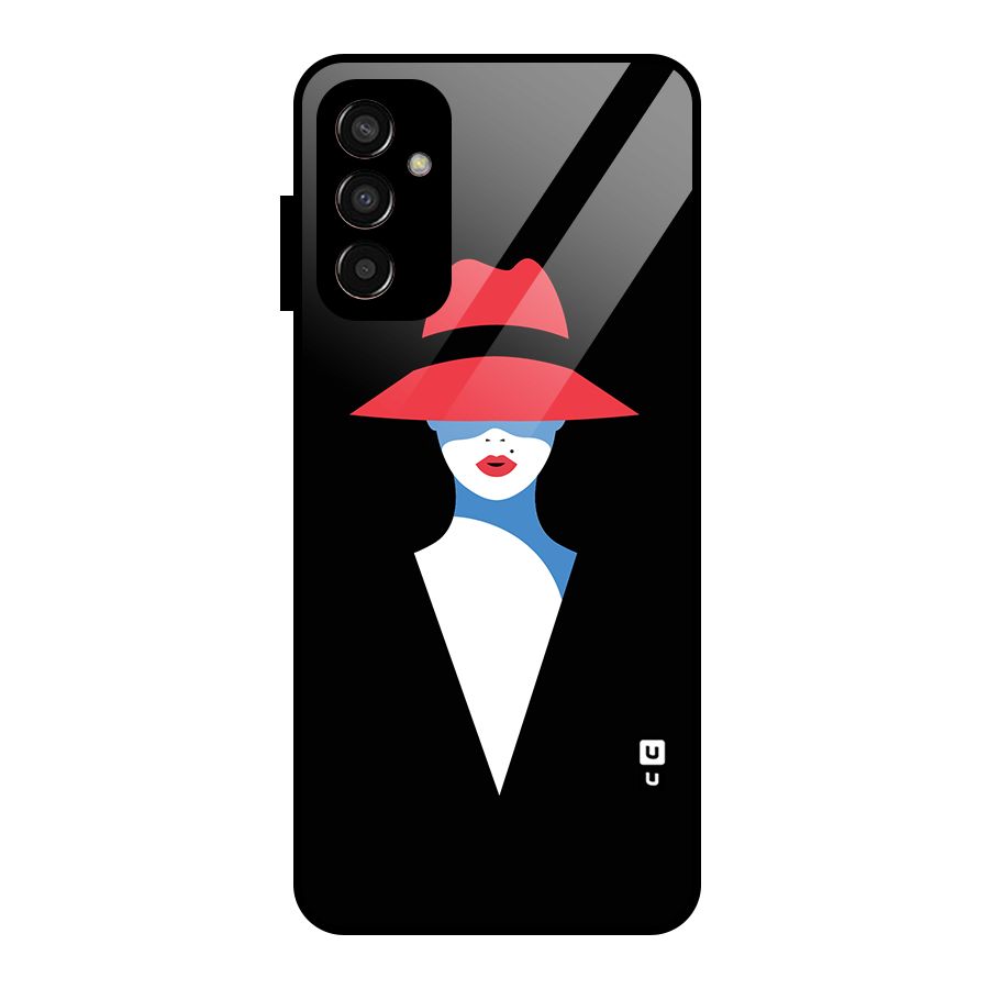 Mysterious Woman Illustration Glass Back Case for Galaxy F13