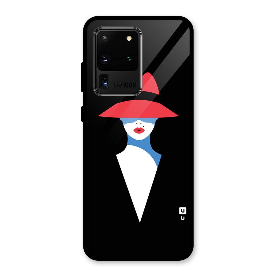 Mysterious Woman Illustration Glass Back Case for Galaxy S20 Ultra