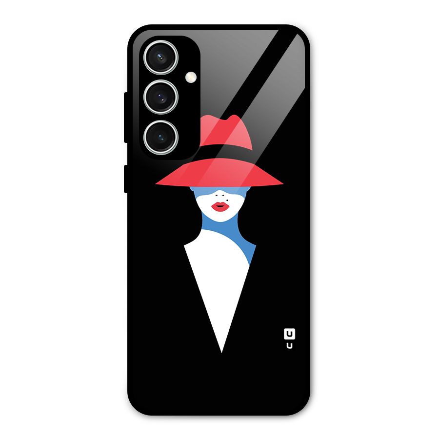 Mysterious Woman Illustration Glass Back Case for Galaxy S23 FE