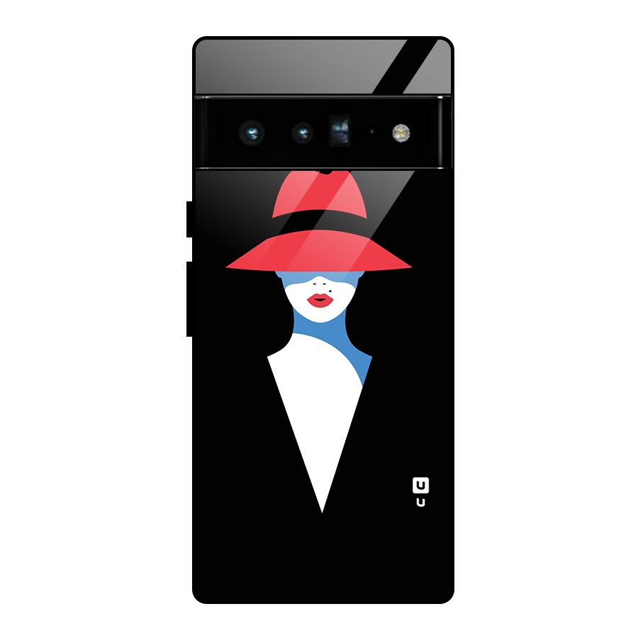 Mysterious Woman Illustration Glass Back Case for Google Pixel 6 Pro