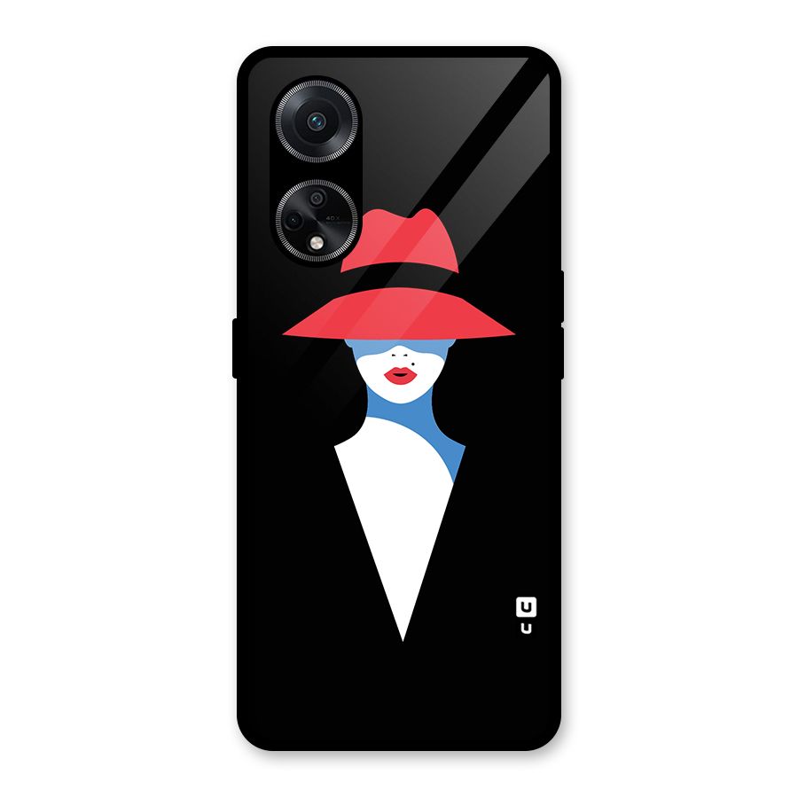 Mysterious Woman Illustration Glass Back Case for Oppo F23
