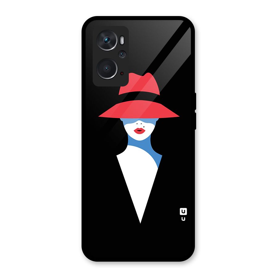 Mysterious Woman Illustration Glass Back Case for Oppo K10 4G