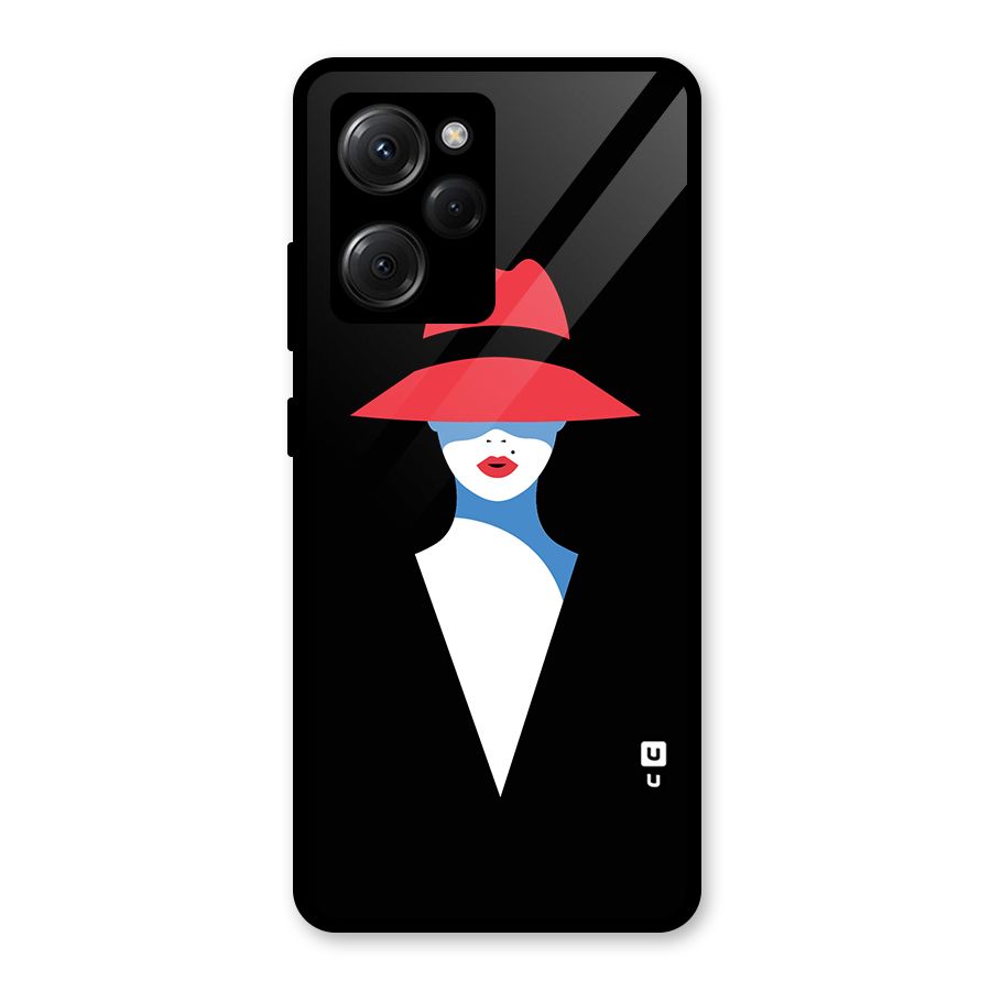 Mysterious Woman Illustration Glass Back Case for Poco X5 Pro