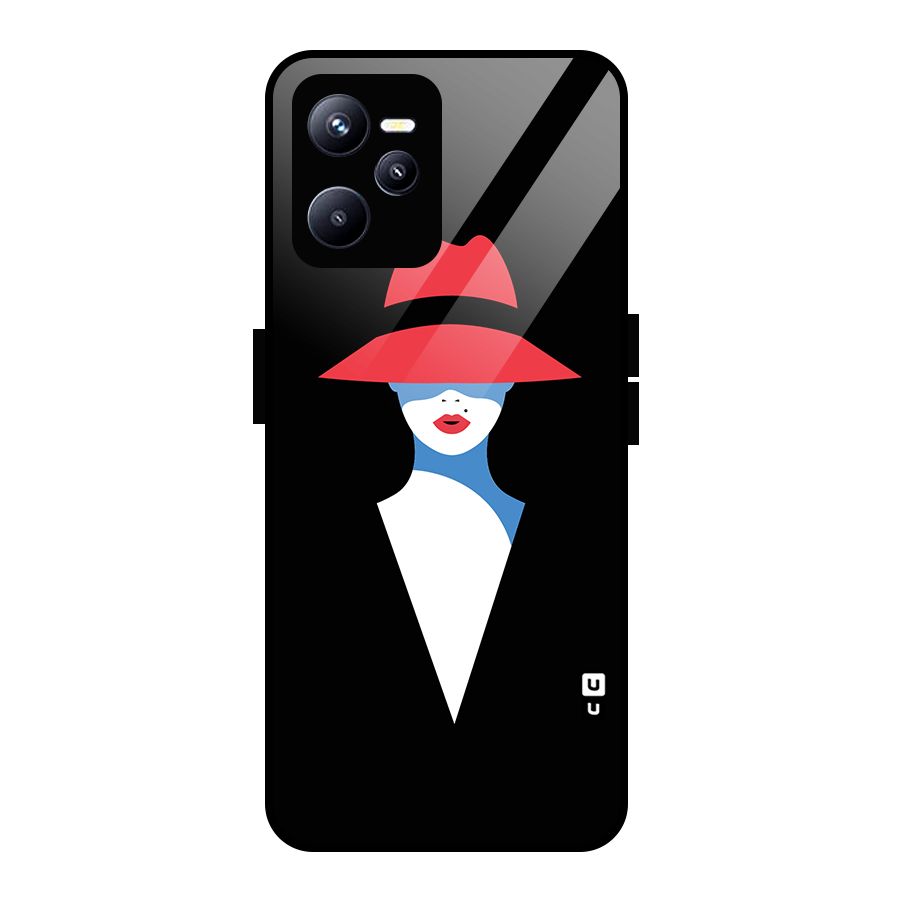 Mysterious Woman Illustration Glass Back Case for Realme C35