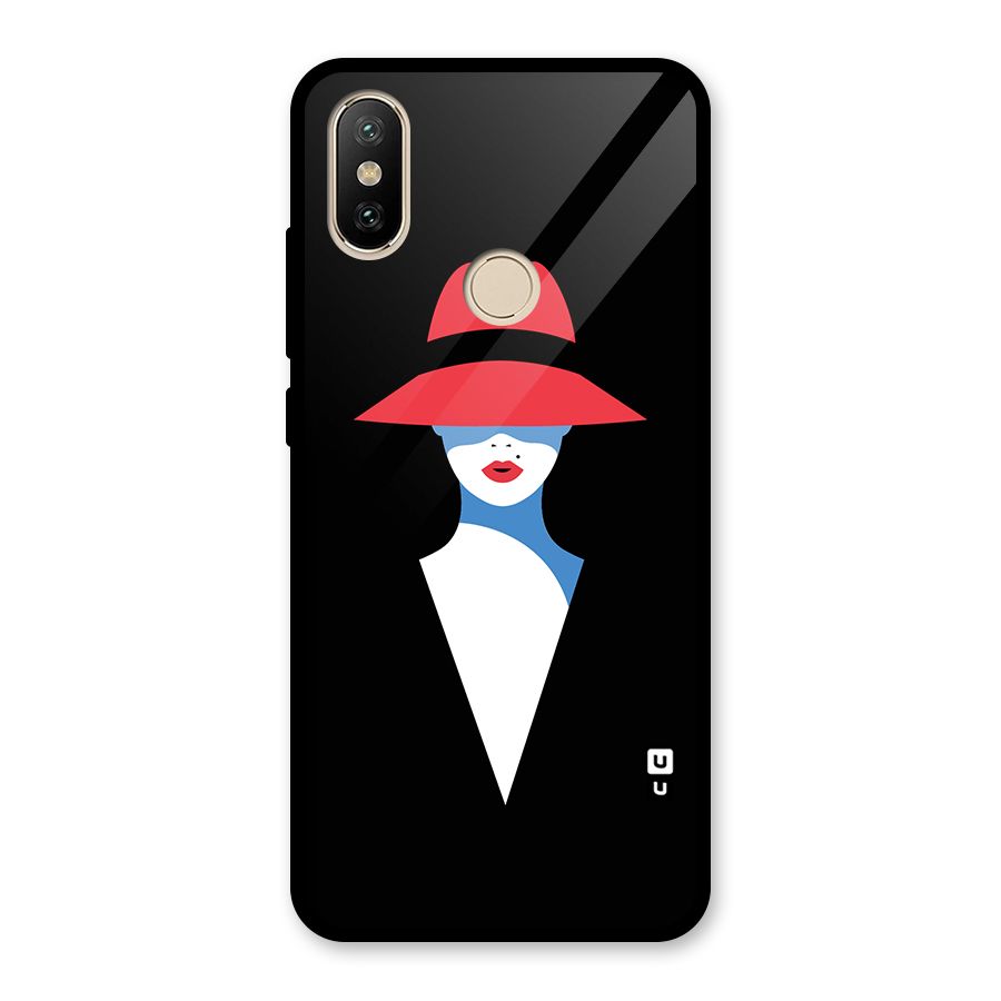 Mysterious Woman Illustration Glass Back Case for Redmi A2