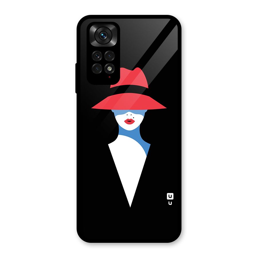 Mysterious Woman Illustration Glass Back Case for Redmi Note 11S