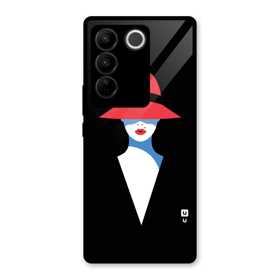 Mysterious Woman Illustration Glass Back Case for Vivo V27