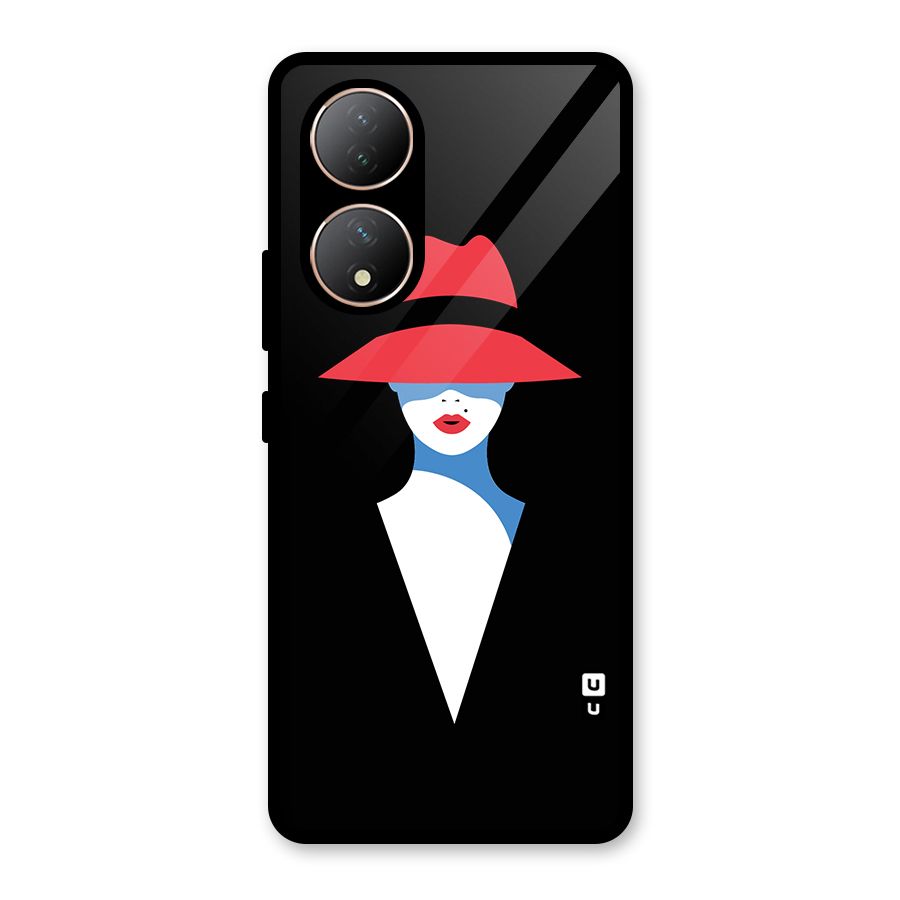 Mysterious Woman Illustration Glass Back Case for Vivo Y100