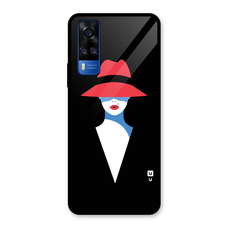 Mysterious Woman Illustration Glass Back Case for Vivo Y31