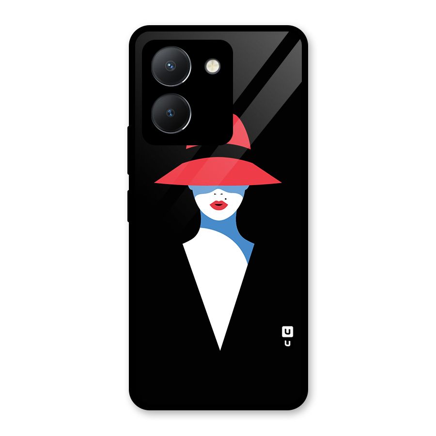 Mysterious Woman Illustration Glass Back Case for Vivo Y36