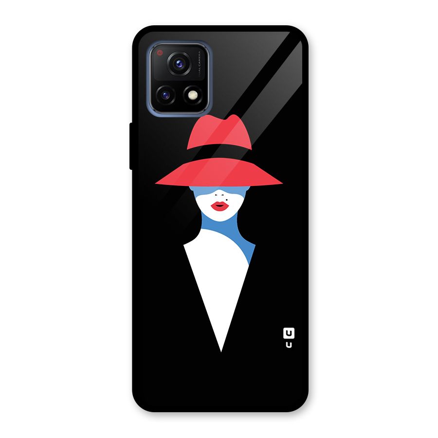 Mysterious Woman Illustration Glass Back Case for Vivo Y72 5G