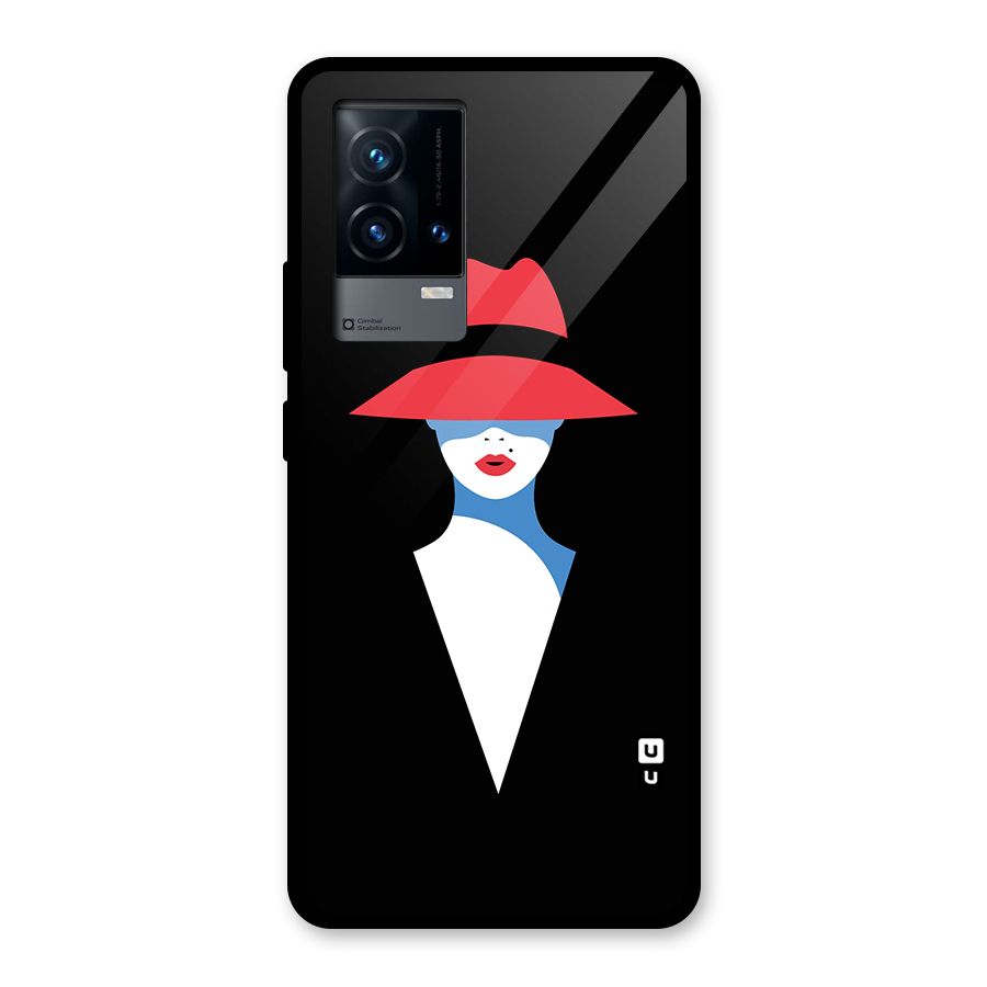 Mysterious Woman Illustration Glass Back Case for iQOO 9 5G