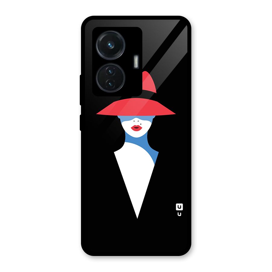 Mysterious Woman Illustration Glass Back Case for iQOO Z6 44W