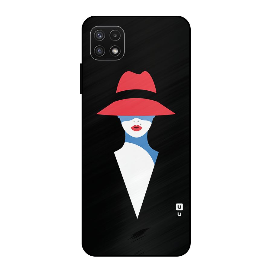 Mysterious Woman Illustration Metal Back Case for Galaxy A22 5G