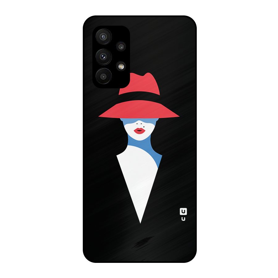 Mysterious Woman Illustration Metal Back Case for Galaxy A23