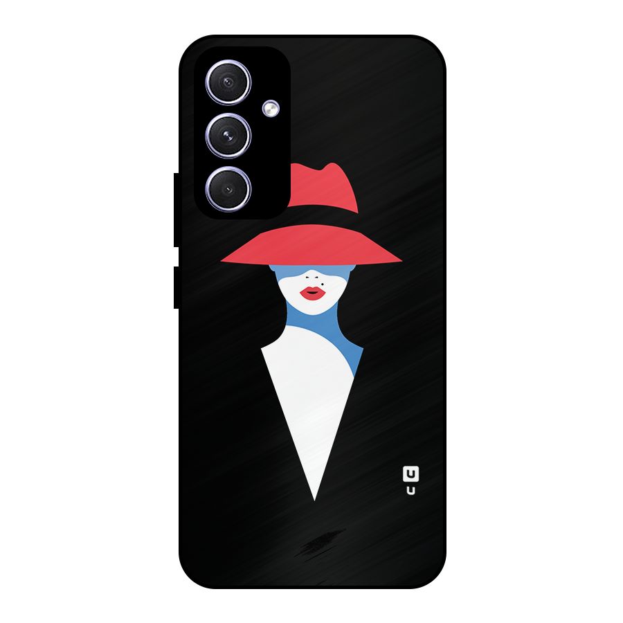 Mysterious Woman Illustration Metal Back Case for Galaxy A54