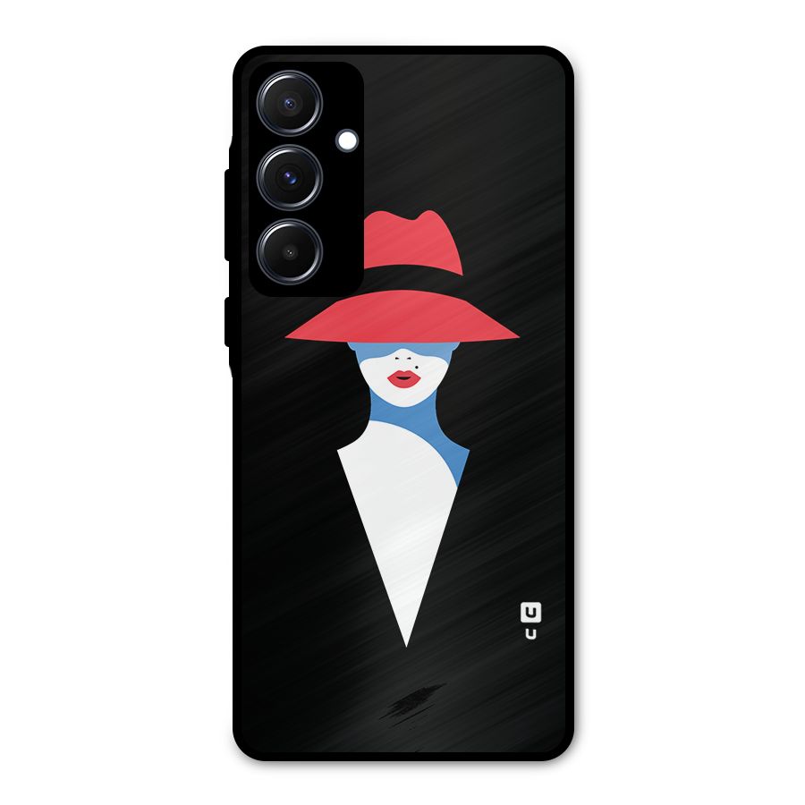 Mysterious Woman Illustration Metal Back Case for Galaxy A55