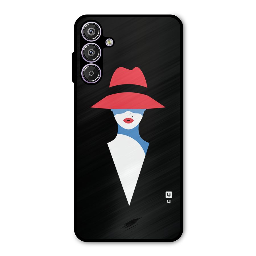 Mysterious Woman Illustration Metal Back Case for Galaxy F15