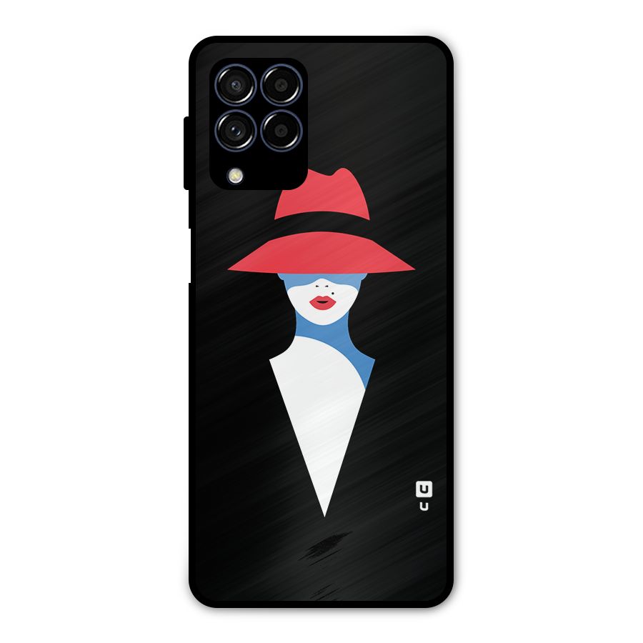 Mysterious Woman Illustration Metal Back Case for Galaxy M53 5G