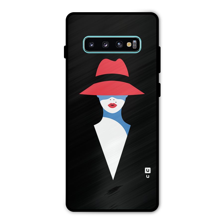 Mysterious Woman Illustration Metal Back Case for Galaxy S10 Plus