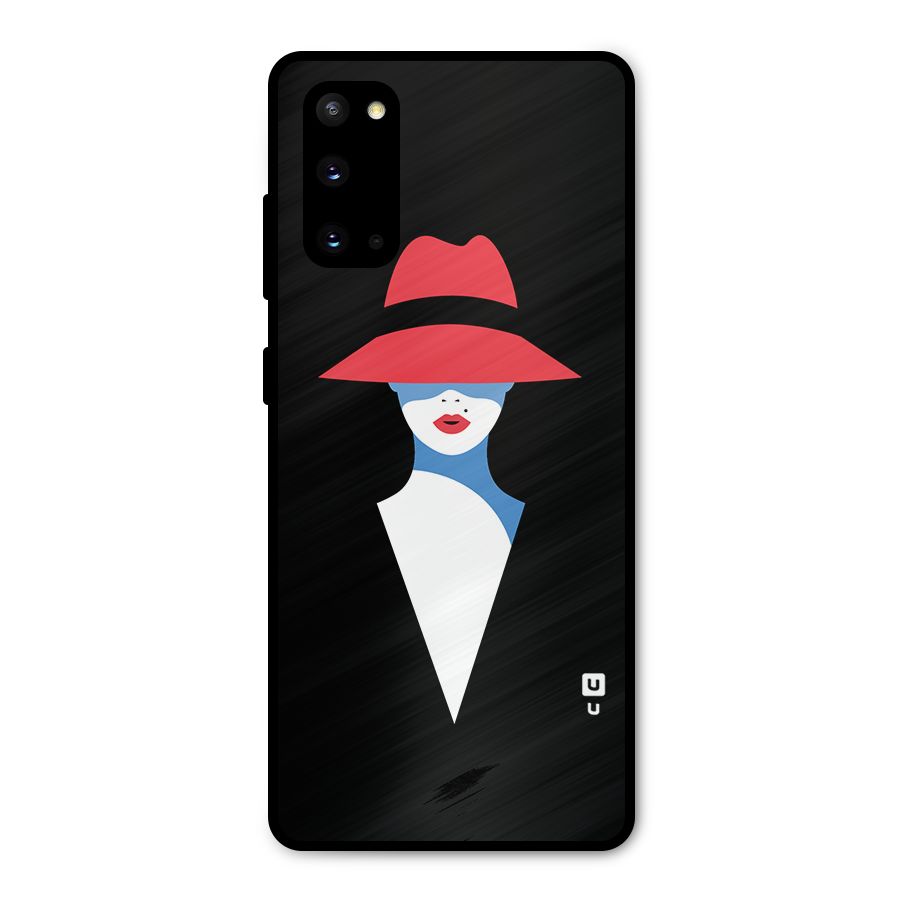 Mysterious Woman Illustration Metal Back Case for Galaxy S20
