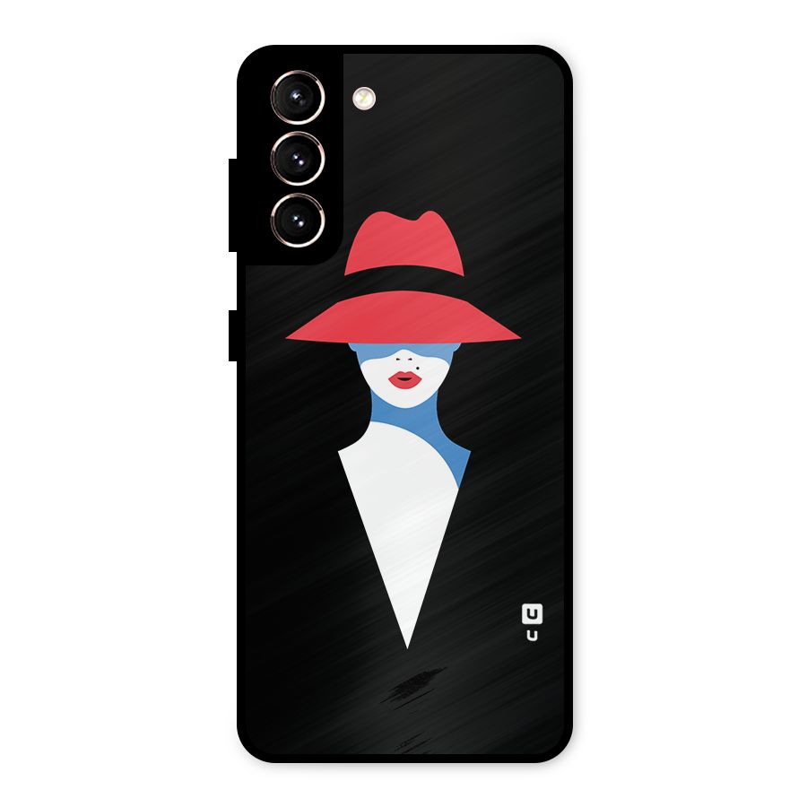 Mysterious Woman Illustration Metal Back Case for Galaxy S21 5G