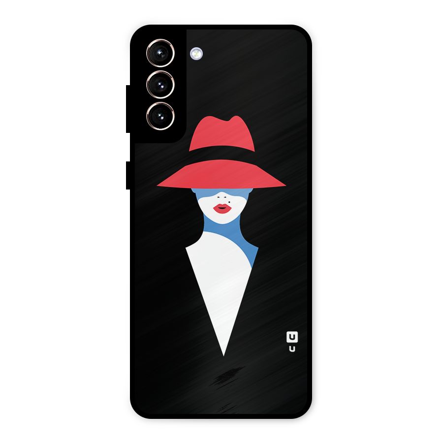 Mysterious Woman Illustration Metal Back Case for Galaxy S21 Plus