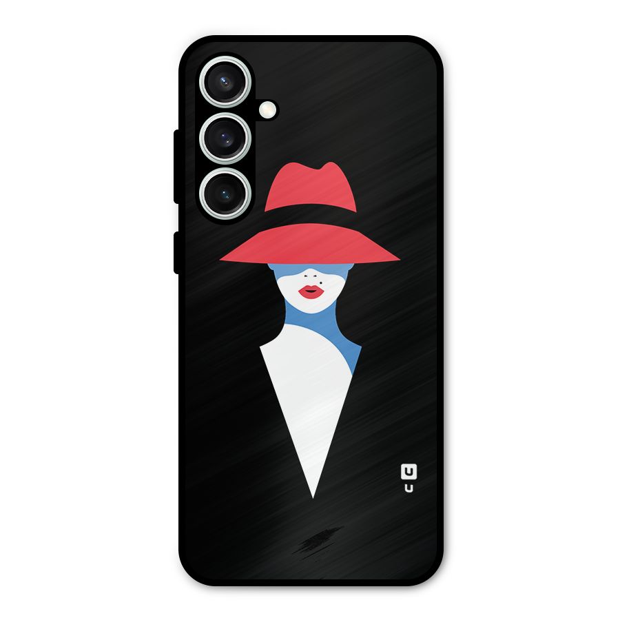 Mysterious Woman Illustration Metal Back Case for Galaxy S23 FE