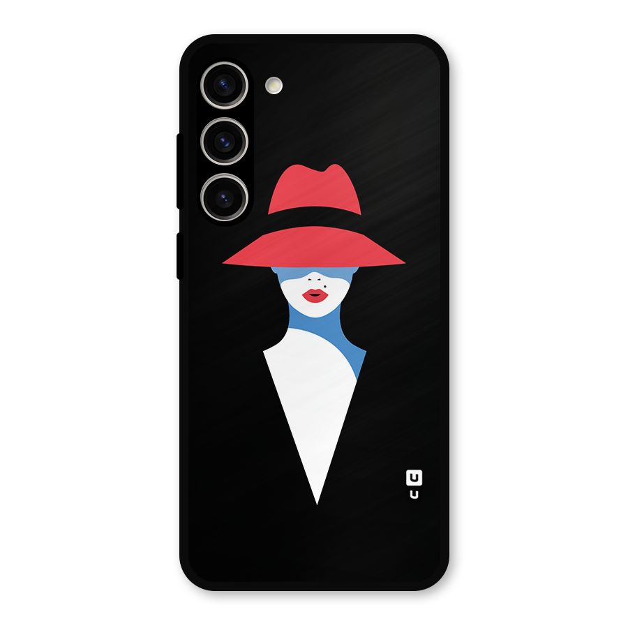 Mysterious Woman Illustration Metal Back Case for Galaxy S23 Plus