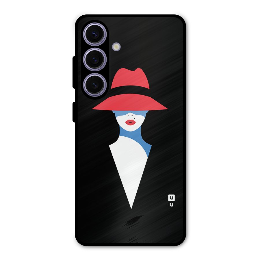Mysterious Woman Illustration Metal Back Case for Galaxy S24