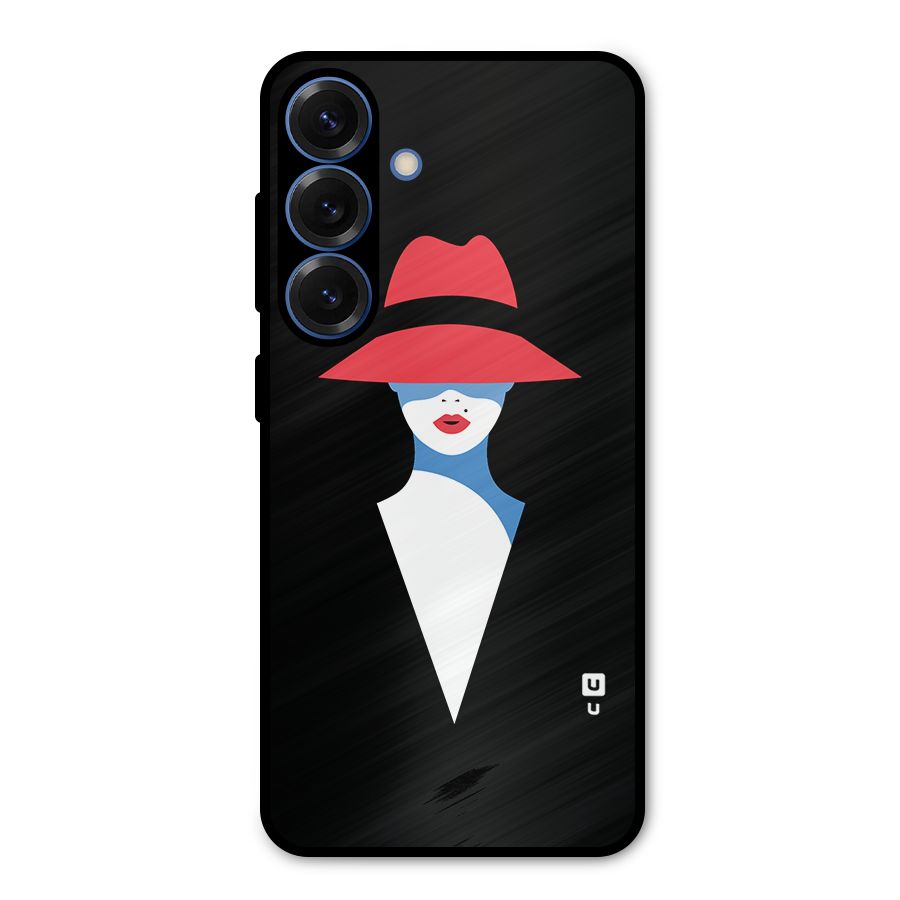 Mysterious Woman Illustration Metal Back Case for Galaxy S25