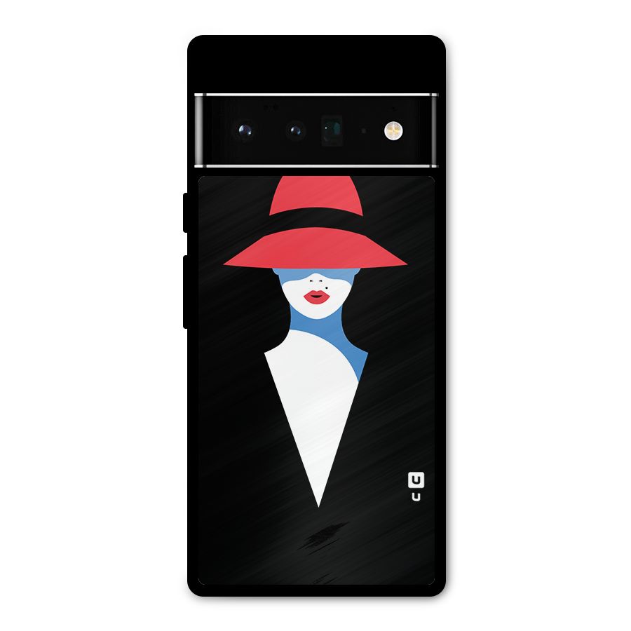 Mysterious Woman Illustration Metal Back Case for Google Pixel 6 Pro
