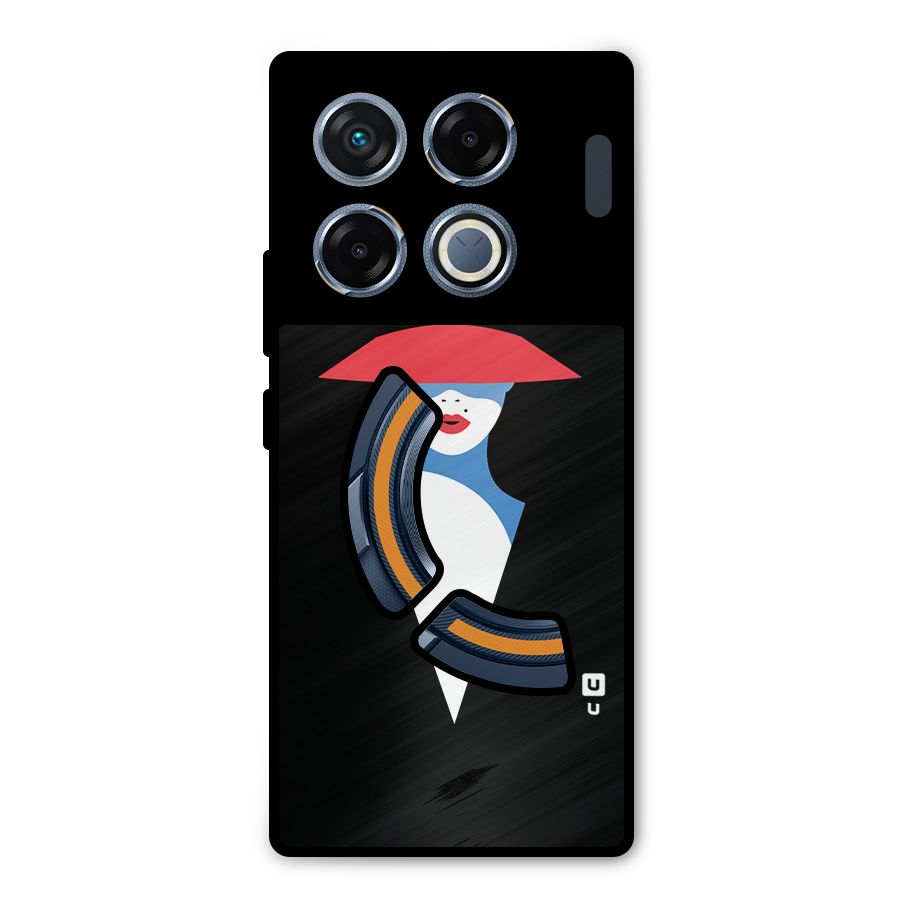 Mysterious Woman Illustration Metal Back Case for Infinix GT 20 Pro