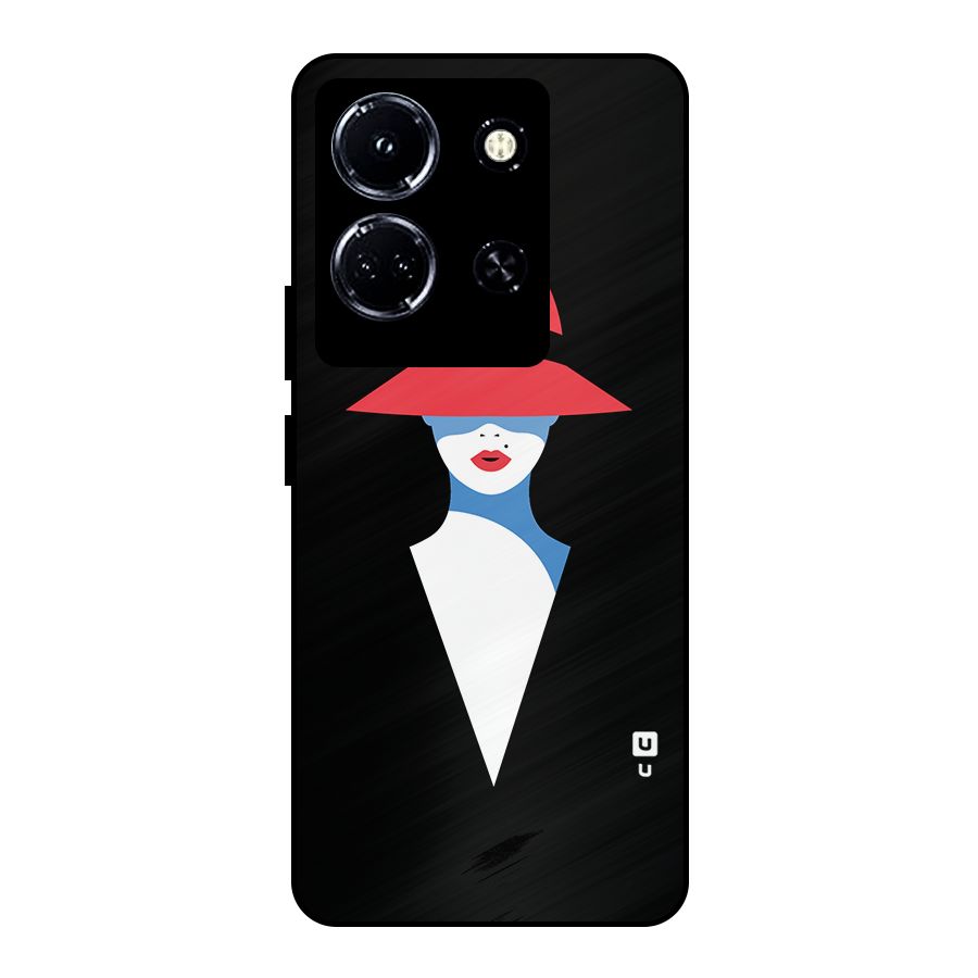 Mysterious Woman Illustration Metal Back Case for Infinix Note 30 5G