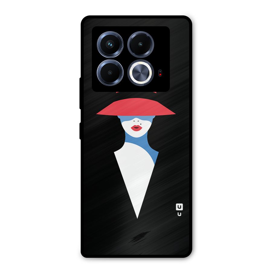 Mysterious Woman Illustration Metal Back Case for Infinix Note 40 5G