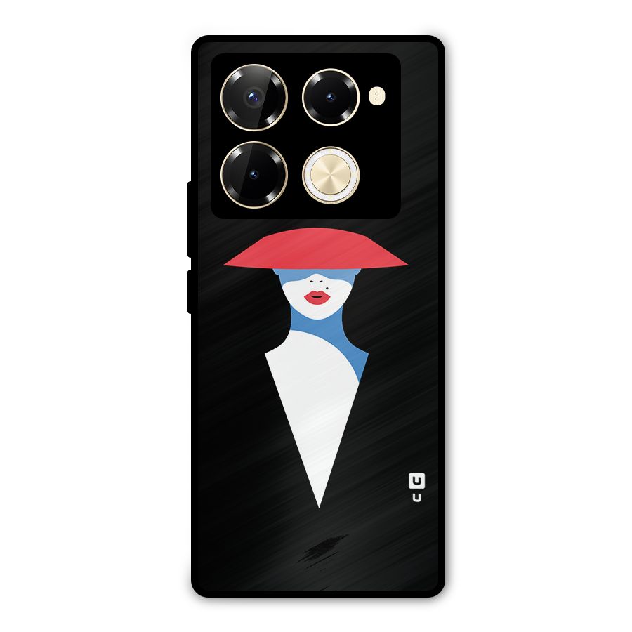 Mysterious Woman Illustration Metal Back Case for Infinix Note 40 Pro