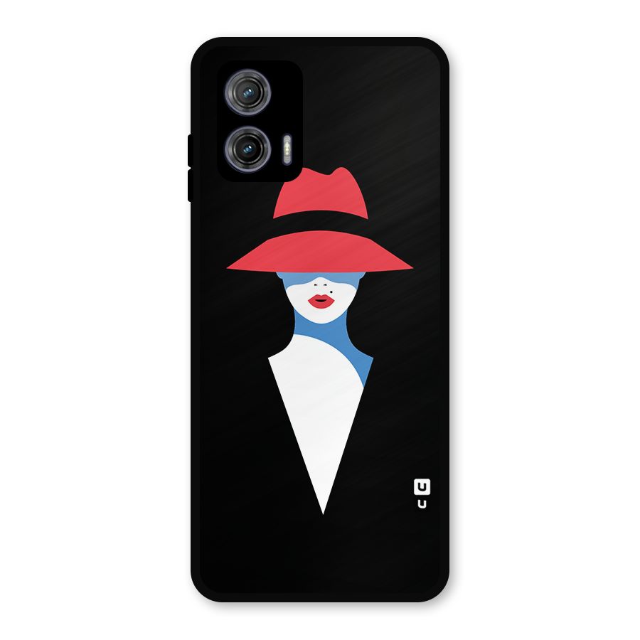 Mysterious Woman Illustration Metal Back Case for Moto G73
