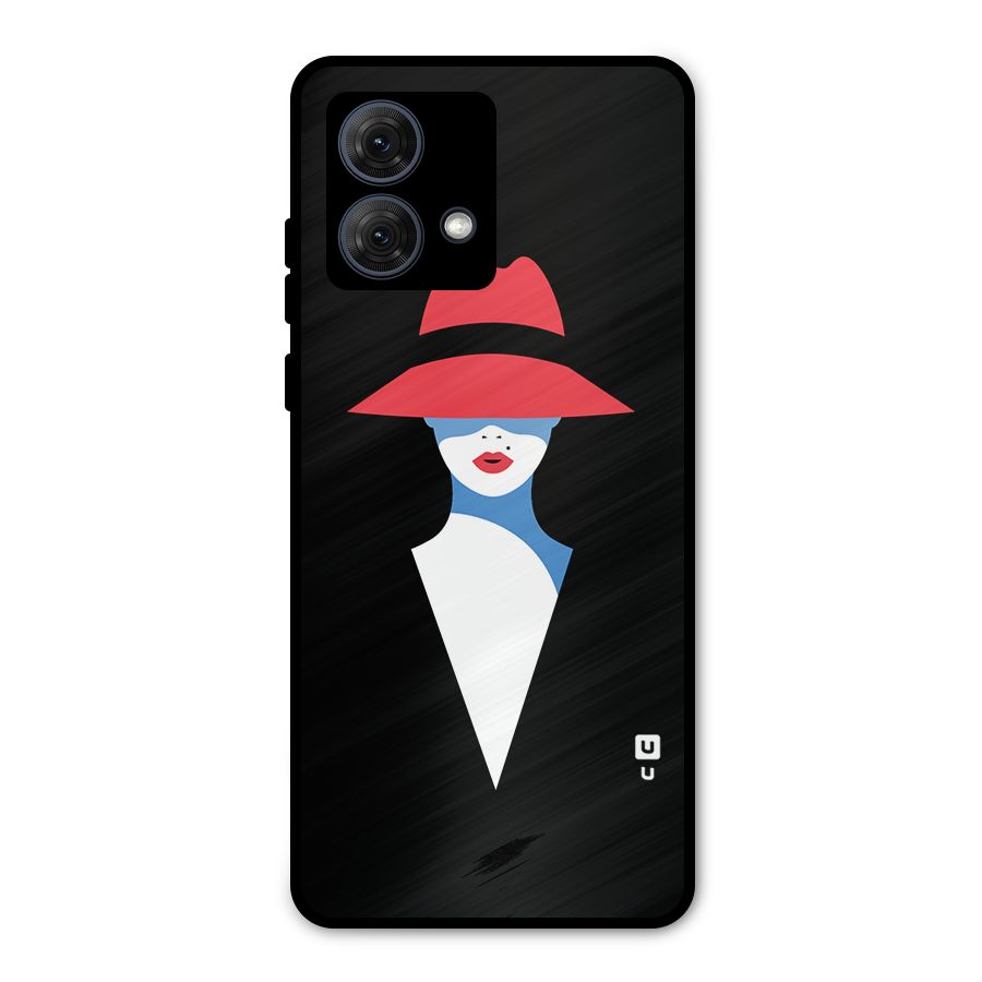Mysterious Woman Illustration Metal Back Case for Moto G84