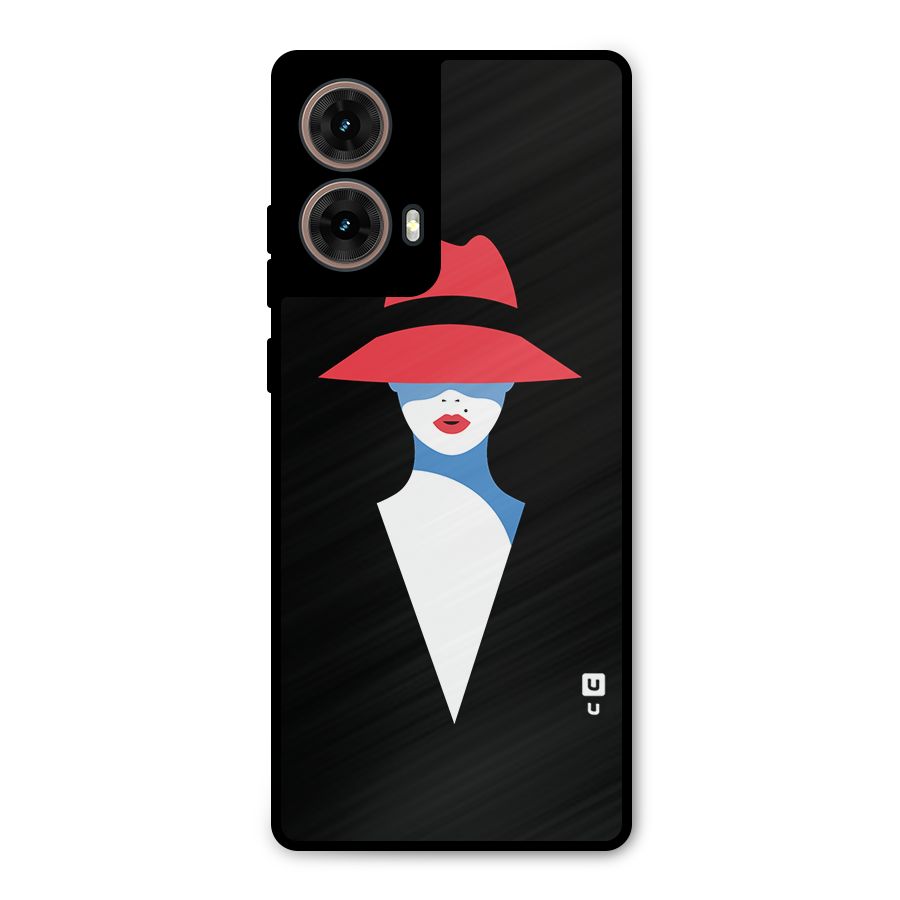 Mysterious Woman Illustration Metal Back Case for Moto G85