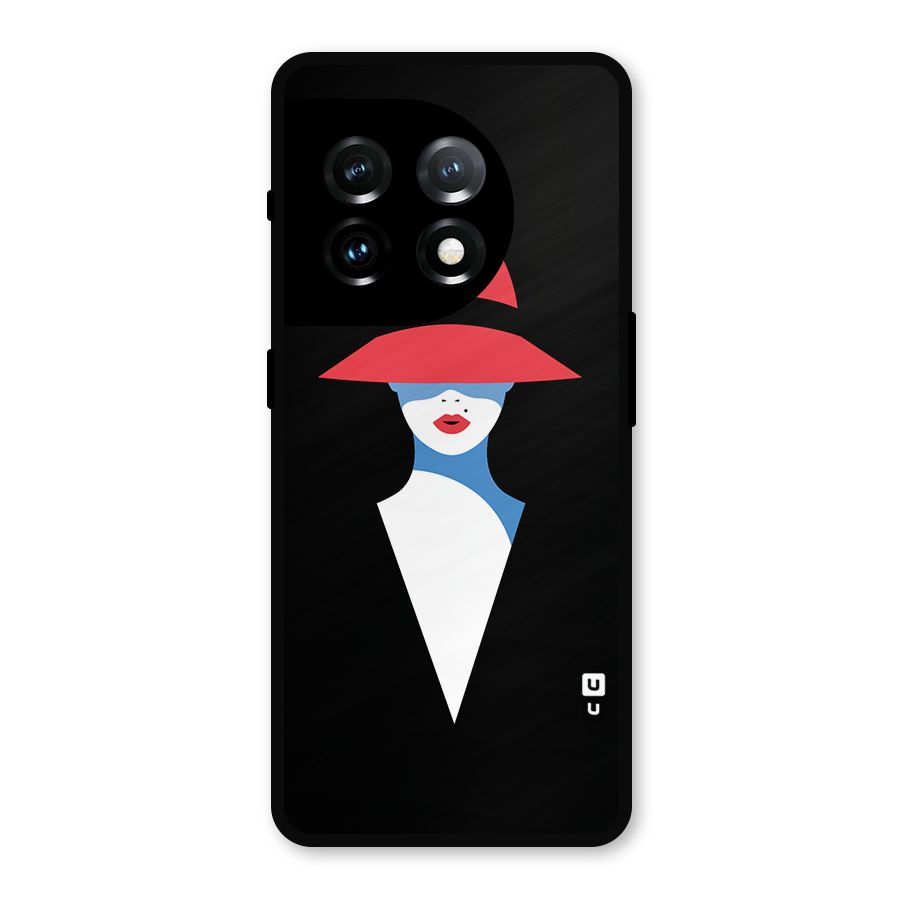 Mysterious Woman Illustration Metal Back Case for OnePlus 11