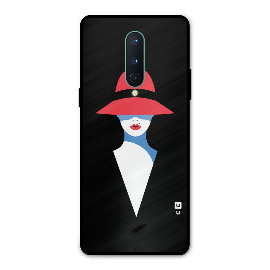 Mysterious Woman Illustration Metal Back Case for OnePlus 8
