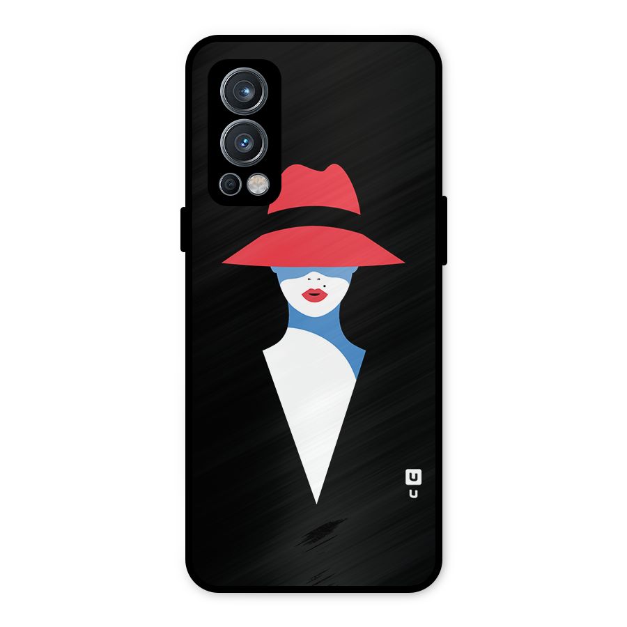 Mysterious Woman Illustration Metal Back Case for OnePlus Nord 2 5G